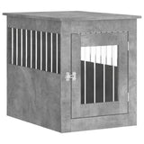 Dog Crate Furniture Concrete Grey 55x75x65 cm Engineered Wood 838319