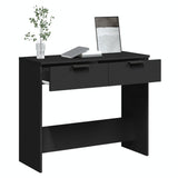 Console Table Black 90x36x75 cm Engineered Wood 811332
