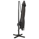 Cantilever Garden Parasol with Pole and LED Lights Anthracite 300 cm 312346