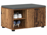 Hall Bench Old Wood 60 x 38 x 46 cm Engineered Wood and Fabric 891502