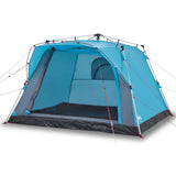 Camping Tent Cabin 4-Person Blue Quick Release 4004220