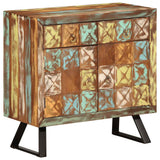 Drawer Cabinet Multicolour 70x35x70 cm Solid Wood Reclaimed 358186