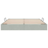 Storage Bed with Mattress Light Grey 160 x 200 cm Velvet 3370106