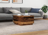 Coffee Table with LED Lights Old Wood 50x50x40 cm 857720