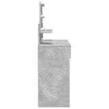 Dressing Table with LED Concrete Grey 100x40x130 cm 848202