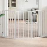 Dog Gate Foldable 3 Panels White 150 cm Poplar Wood 352214
