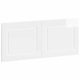 Wall-Mounted Headboard UTRECHT High Gloss White Engineered Wood 897849
