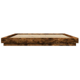 Bed Frame without Mattress Smoked Oak 200x200 cm 3281165