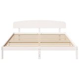 Bed Frame with Headboard White 180 x 200 cm Solid Pine Wood 872054