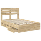 Bed Frame with Drawer Sonoma Oak 120 x 190 cm Engineer Wood 3411520