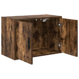 Garage Wall Cabinet Smoked Oak Engineered Wood 860651