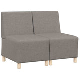 Modular Sofa Unit Armless 2 pcs Taupe 55 x 74 x 82 cm Fabric 3399754