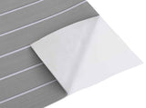 Boat Mat Striped Light Grey and White 240 x 60 cm EVA 42046775