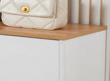 Narrow Shoe Cabinet, Slim Shoe Storage Cabinet with 3 Flip Drawers and Adjustable Shelves, 12 Pair T3398P328357