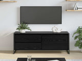 TV Cabinet Black Oak 100 x 36 x 49.5 cm Engineered Wood 886618