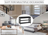 Console Table Side Desk w/ Shelves Drawers Open Top X Support Frame Living Room Hallway Home Office T3398P328323