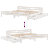 Bed frame without Mattress White 180x200 cm Super King Solid Wood Pine 3309030