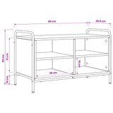 TV Cabinet 80 x 39.5 x 50 cm Black Oak Engineered Wood 8013752
