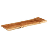 Table Top 120x40x3.8 cm Rectangular Solid Wood Acacia Live Edge 370638
