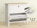 Modern Two-Drawer Shoe Cabinet - White T3398P343096