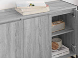 Side Cabinet Grey Sonoma 96.5 x 30 x 75 cm Engineered Wood 886609
