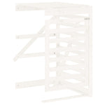 Double Wheelie Bin Storage White Solid Wood Pine 3157686