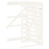 Double Wheelie Bin Storage White Solid Wood Pine 3157686