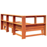 Bookcase Bed without Mattress Wax Brown 90x200cm Solid Wood Pine 3324549