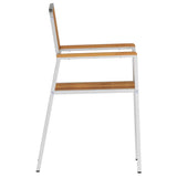Garden Chair 8 pcs Solid Acacia Wood and Stainless Steel 3334852