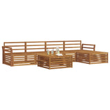 Outdoor Sofa Set 6 pcs Natural Solid Acacia Wood 3373339