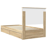 Storage Bed with Drawer Sonoma Oak 90 x 190 cm Engineered Wood 3409589