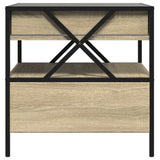 Coffee Table with Infinity LED Sonoma Oak 50x50x51 cm 847713
