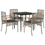 Garden Dining Set Grey PE rattan UV-resistant materials 3213611