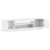 LED TV Cabinet High Gloss White Engineered Wood 897789