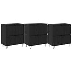 Sideboards 3 pcs Black oak 180 x 35 x 70 cm Engineered wood 3394526