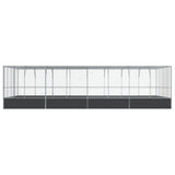 Aviary with Extension Silver 832x414x212 cm Steel 3214281