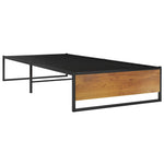 Bed Frame without Mattress Black Metal 90x200 cm 324813