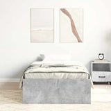 Bed Frame without Mattress Concrete Grey 100x200 cm 3203834
