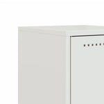 ZNTS Bedside Cabinets 2 pcs White 36x39x43.5 cm Steel 846625