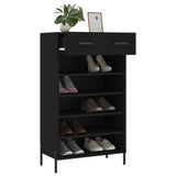 Shoe Cabinet Black 60x35x105 cm Engineered Wood 829621
