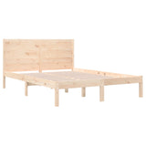 Bed Frame without Mattress 135x190 cm Double Solid Wood 3104128