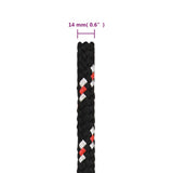 Boat Rope Black 14 mm 100 m Polypropylene 152358