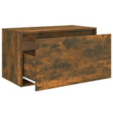 Hall Bench Smoked Oak Engineered Wood 80 cm Entryway Bench 816047