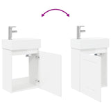 Bathroom Vanity Unit with Tap High Gloss White 889465