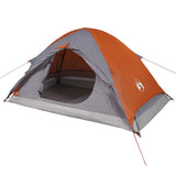 Camping Tent Dome 2-Person Grey and Orange Waterproof 94645