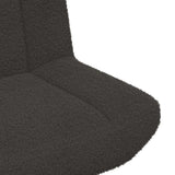Swivel Chair Dark Grey 63 x 75 x 76 cm Sheepskin 42007337