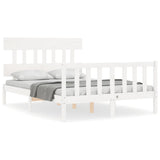 Bed Frame without Mattress White 120x200 cm Solid Wood Pine 3193332