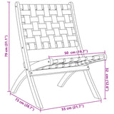 ZNTS Folding Garden Chairs 2 pcs with Table Red Solid Wood 3214220