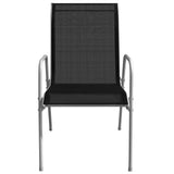 ZNTS 5 Piece Outdoor Dining Set Steel Black 43317