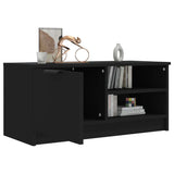 ZNTS TV Cabinet Black 80x35x36.5 cm Engineered Wood 811468